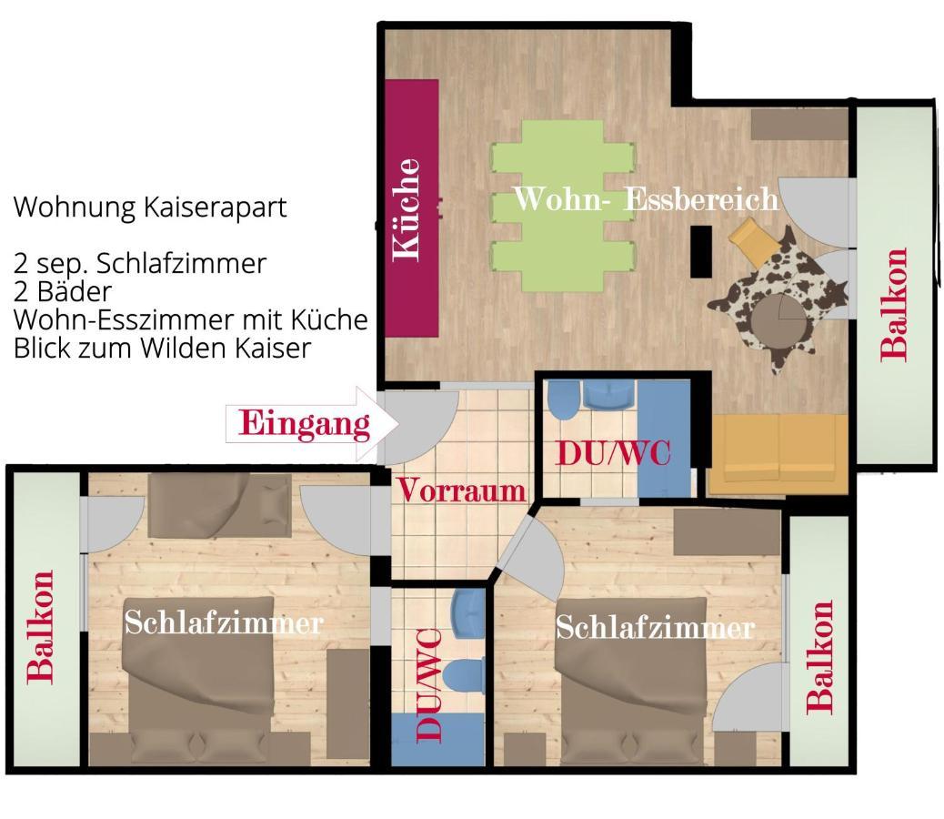 Kaiserapart Ellmau Zentrum Exterior foto